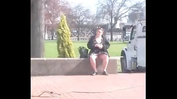 Wife's legs wide open teasing strangers