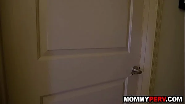Hot step mom blows stepson after catching him peeping on her | step mother and stepson