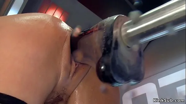 Big tits Milf takes monster machine anal