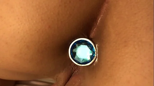 Playing with Anal plug on my girlfriend's ass