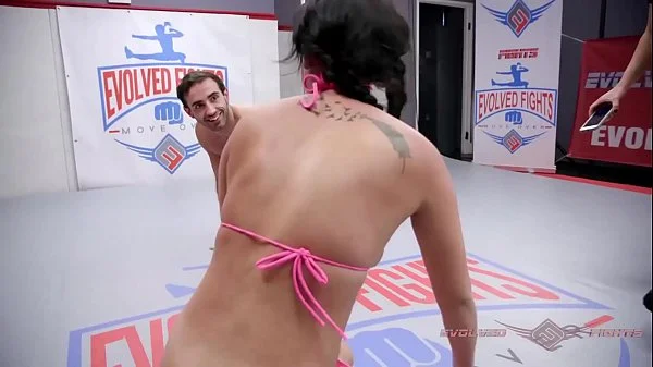 Charlotte Cross naked wrestling fight fucked hard by Jake Adams