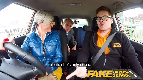 Fake Driving School Boss fucks sexy hot blonde employee Tanya Virago