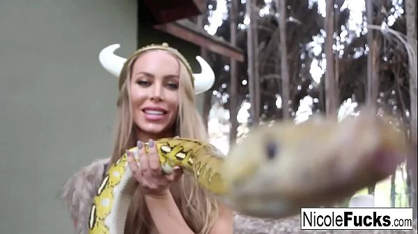 Hot Hunter Nicole Aniston captures a Minotaur and Milks his balls dr