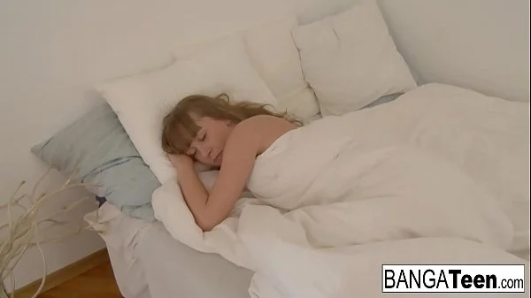 Flexible blonde teen loves to fuck big dick