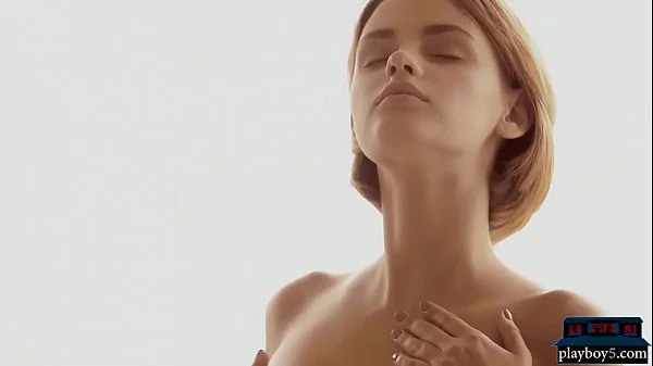 Petite body teen model strips and shows off everything