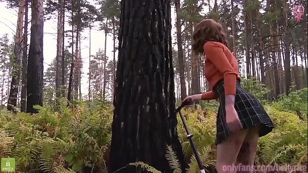 Teen jerks off scooter handle and squirt crazy idea anateur masturbate Helly Rite