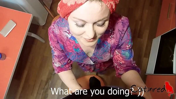 Amazing MILF Blowjob Big Dick Repairman and Hard Pussy Fuck POV