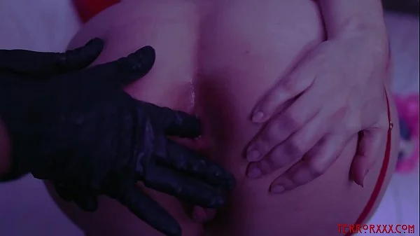 Clown girl savagely ass fucked and tormented by master