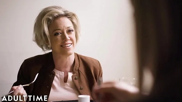 ADULT TIME - Teenage Lesbian: Kristen Scott Pervs On Couple At Party