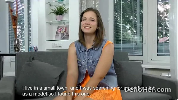 Thick beauty Sandra Bulka shows her virgin pussy