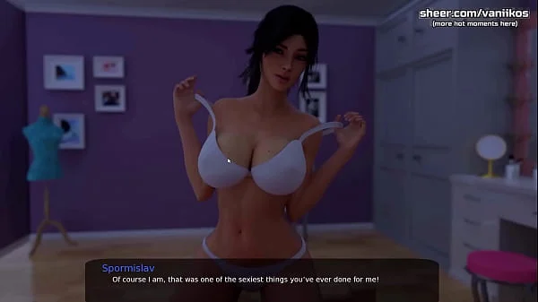 Rubbing stepsister's big butt with a big dick and getting some cum on her hot ass l My sexiest gameplay moments l Milfy City l Part #38