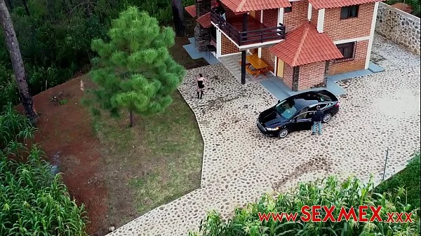 Sexy Stepmom and stepson stayed at a cold house in the mountain while stepfather went to get firewood for chimney.They had to hug and share each others' heat