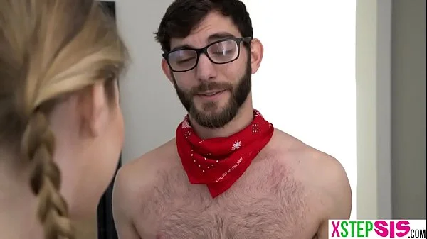 My huge boobs stepsister gets ready for a redneck party