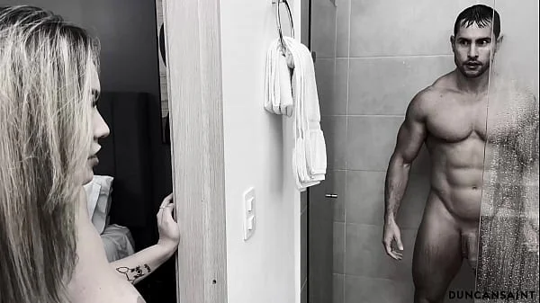 She caught him in the shower