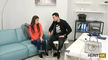 HUNT4K. Dude needs a car so why his naughty babe satisfied seller