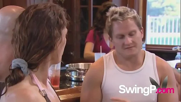 Partner swap in a messy swinger orgy