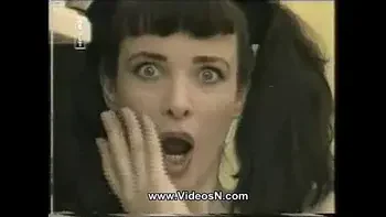 Housewife playing in kitchen