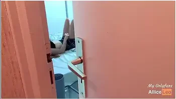 J Watch My Stepsister As She Masturbates. I Offer Her My Cock And She Accepts!!