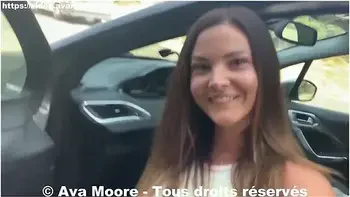 Ava Moore - French Slut Fingers Herself And Squirts All Over The Road - Porn Vlog