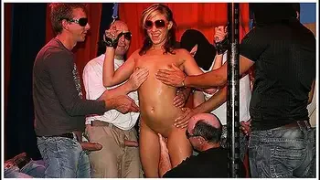 Her First German Gangbang Orgy