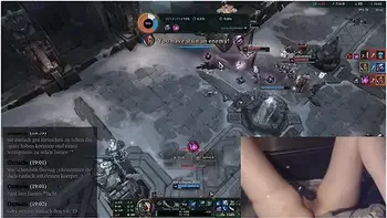 Girl Plays League Of Legends With Vibrator Slowly Massaging Her Clit With Gamer Girl