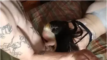 Brunette Blonde Milf Deep Throating And Runs From Big Dick White Boy