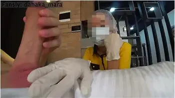 Hotel Maid Watching Me Jack Off And Showed Big Ass Mom. Public Dick Flash