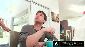 Stepmommys Boy - Huge-titted Cougar Victoria Lobov Has Dirty Morning Sex With Her Stepsons Best Friend