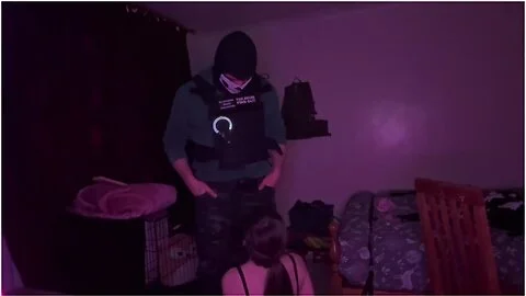 Masked Fantasy - Masked Ghost Cosplayer Teaches Maid A Lesson