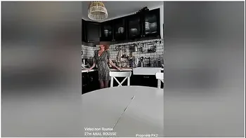 Fk2 - Redhead Milf Gets Ass Fucked Plain By Her Young Neighbor On The Kitchen Table