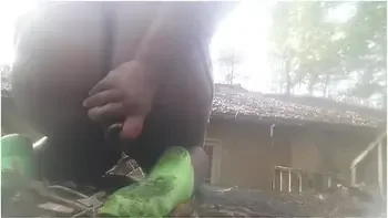 Woodland Nymph Practicing Outside - Home From College