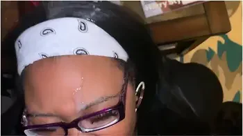 My Black Girl Facial Cumshot Compilation! She Deepthroats Stepdaddys Bwc And Loves The Cum