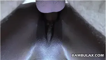 Cum Drips Out Of Ebony Pussy After Creampie Amateur