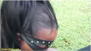 Wild African Outdoor Threesome Orgy