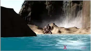 Sexy ebony gets fucked by a black guy on the savage island