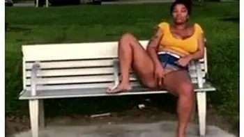 Touching On Herself Outside On South Beach