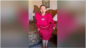 Hottest Busty Gilf Ever Do Striptease