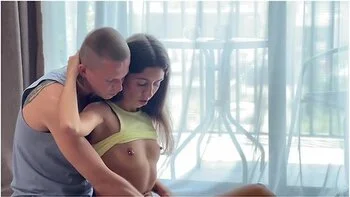 Bi Threesome - Stepdad Fucks Stepson And His Girlfriend And Cums On Their Faces 3.96 With Katty West