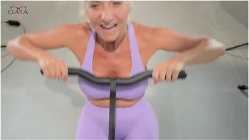 Delivery Boy Destroys Busty Milfs Asshole During Gym Workout - Gaia On Top
