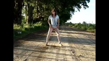 Blonde MILF Outdoor Pissing on Farm - Argentinian Ass