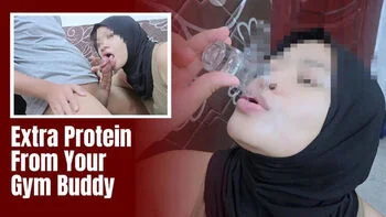 Hijab Asian Fitness Girl Minokiiko Swallows Cum for Extra Protein Blowjob