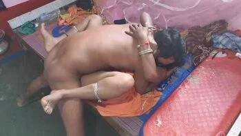 Hot Indian Bhabi Newly Weds Creampie by Jeth Ji in Her Own House - Hindi Sex Video with Desi Aunty