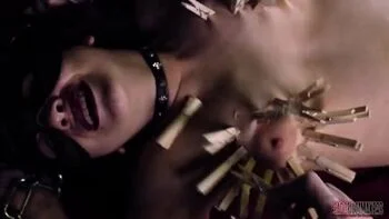 Naughty Masochist Squirts Chained To Table - BDSM Pain Pleasure Teen Bondage