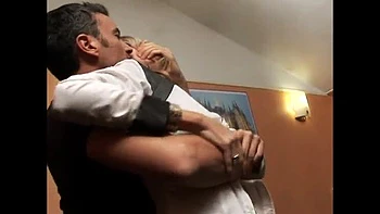 Blonde babe with big tits gets used and cummed on in the shower