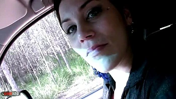 French teen Erika Wolf gets anal fucked in pickup truck by Terry Kemaco