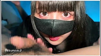 [pov] Japanese Woman Giving A Slow Blowjob While Staring At Her