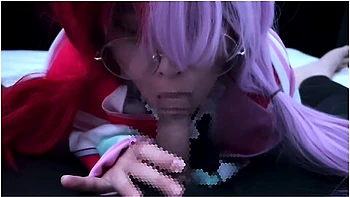 One Piece Diva Uta In Glasses Takes Him To A Virtual Space To Gokkun Blow His Dick