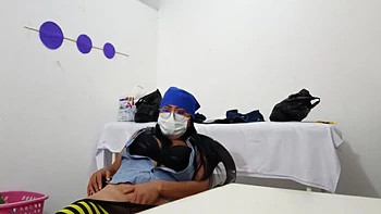 Horny Nurse Records Herself Opening Her Ass