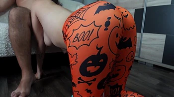 Indian Stepsister Is In Halloween Leggings So Stepbrother Went There And Fucked Her Big Ass Then They Had Sex