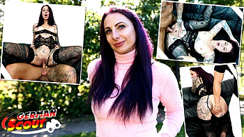 German Scout MILF Devil Akita First Casting Fuck - Big Labia Tattooed Redhead Squirting Orgasm